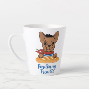 Caneca De Café Latte Perdão Meu Francês - Engraçado Buldogue Francês
