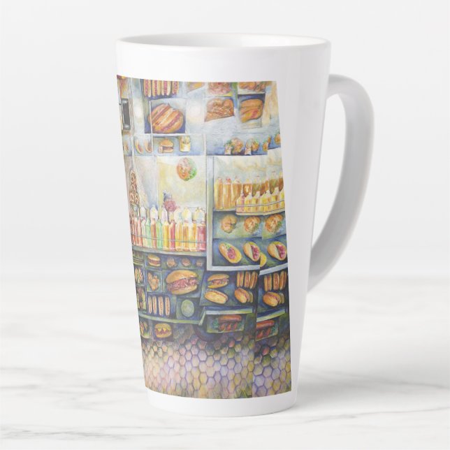 Caneca De Café Latte Perigosamente Perto De Diversão (Ângulo direito)