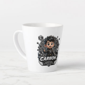 Caneca De Café Latte  Personagem de Carbono ATOMIVRA 