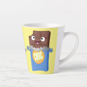 Caneca De Café Latte Personagem de desenho animado bar doce de chocolat