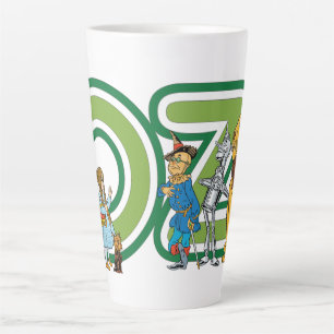 Caneca De Café Latte Personagens Vintage do Mágico de Oz e Letras de Te