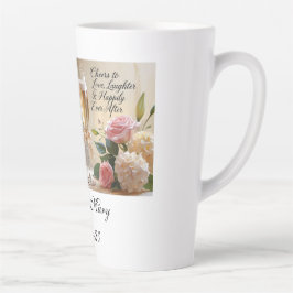 Caneca De Café Latte Personalised Bridal Mug- Cheers to Love