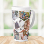 Caneca De Café Latte Personalizadas Fotos Personalizadas da Família Hon<br><div class="desc">Crie a sua própria caneca personalizada de colagem fotográfica em forma de colmeia com as suas fotografias personalizadas.</div>