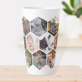 Caneca De Café Latte Personalizadas Fotos Personalizadas da Família Hon