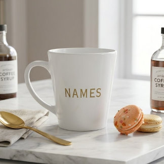 Caneca De Café Latte Personalizado Com Sobrenome ou Apelido Neles