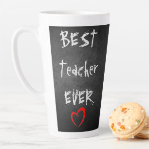 Caneca De Café Latte Personalizado ★ MELHOR PROFESSOR DE TODOS OS TEMPO