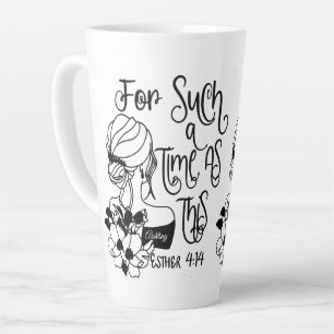 Caneca De Café Latte Personalizado Por Um Tempo Como Este Cristão
