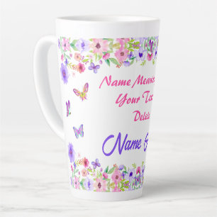 Caneca De Café Latte Personalizado, Significando presentes para ela,