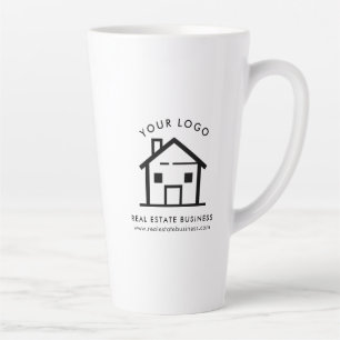 Caneca De Café Latte Personalizar Logotipo Comercial do Agente Imobiliá
