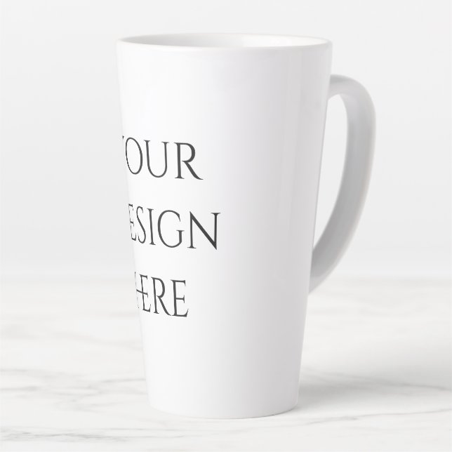 Caneca De Café Latte Personalizar ou Customizar  (Ângulo direito)