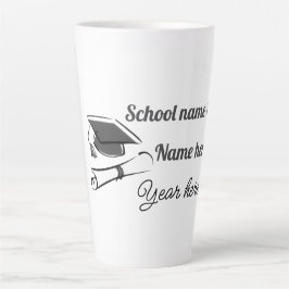 Caneca De Café Latte Personalize Graduation Balloon
