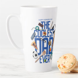 Caneca De Café Latte Personalize O Pai Mais Legal Do Mundo