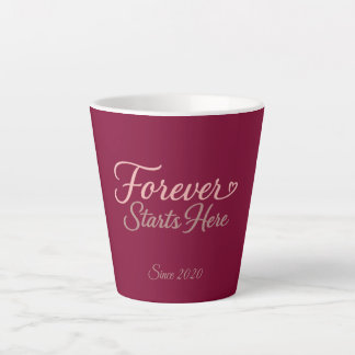 Caneca De Café Latte Personalized gift with the date the relationship