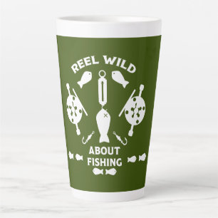 Caneca De Café Latte Pesca do salmão no Canadá