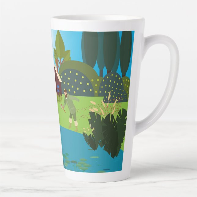 Caneca De Café Latte Pescadores (Direita)