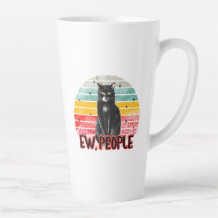 Caneca De Café Latte Pessoas Ow Pretas para Vintage