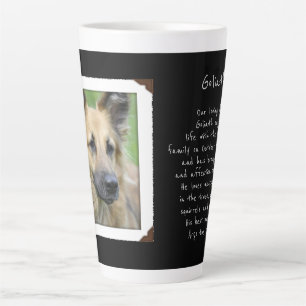 Caneca De Café Latte Pet Photo Dedication Memory Words Latte Mug