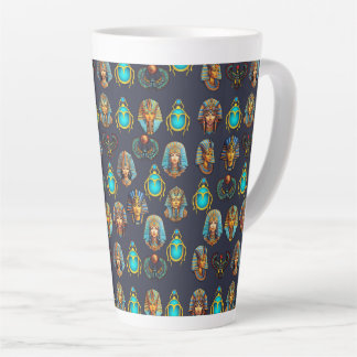 Caneca De Café Latte Pharaoh's Legacy: Antique Egyptian Patterns 
