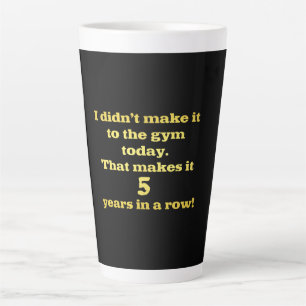 Caneca De Café Latte Piada Divertida de Ir à Academia