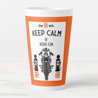 Caneca De Café Latte Piloto de Motocicleta Clássica Britânica