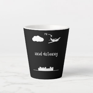 Caneca De Café Latte Piloto Voando Este É Meu Presente De Distância Soc