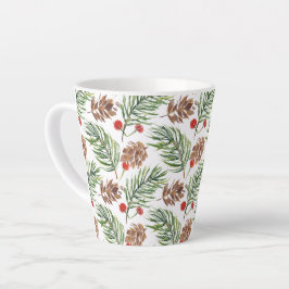 Caneca De Café Latte Pine Cone