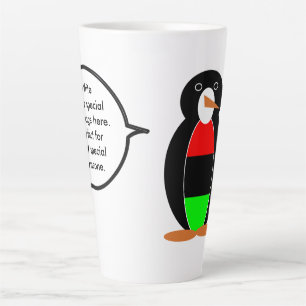 Caneca De Café Latte Pinguim Sra Personalizado Diáspora Africana Falant