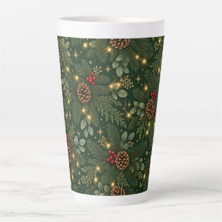 Caneca De Café Latte Pinha de Natal