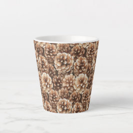 Caneca De Café Latte Pinhas Castanhas
