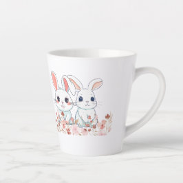 Caneca De Café Latte Pink Bunny Latte Mug
