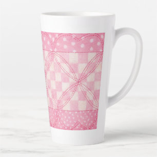 CANECA DE CAFÉ LATTE PINK CORAÇÃO QUILA CÃES ALTAS