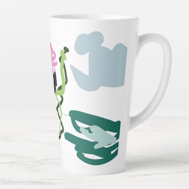 Caneca De Café Latte Pink flamingo set (Direita)
