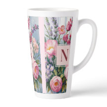 Pink Lavender Flowers Modern Watercolor 