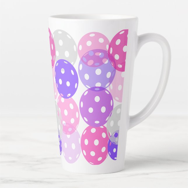Caneca De Café Latte Pink/Pickle Ball Mug (Direita)