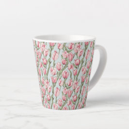 Caneca De Café Latte Pink Row Serenity