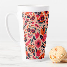 Caneca De Café Latte Pinky Mexican Art Mug