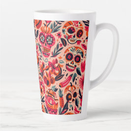 Caneca De Café Latte Pinky Mexican Art Mug