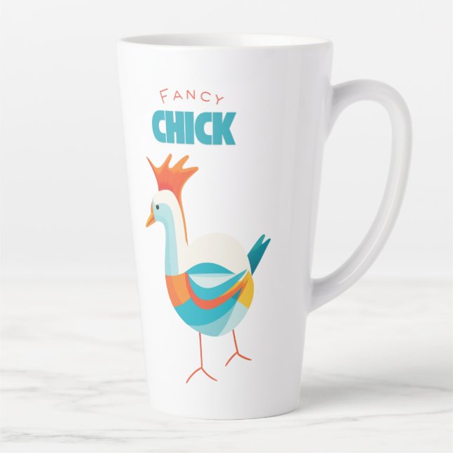 Caneca De Café Latte Pintinho rico (Direita)