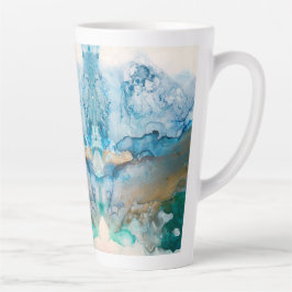 Caneca De Café Latte Pintura A Álcool Glaciar De Fusão