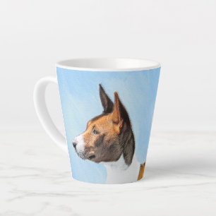 Caneca De Café Latte Pintura Basenji - Arte Original Custa