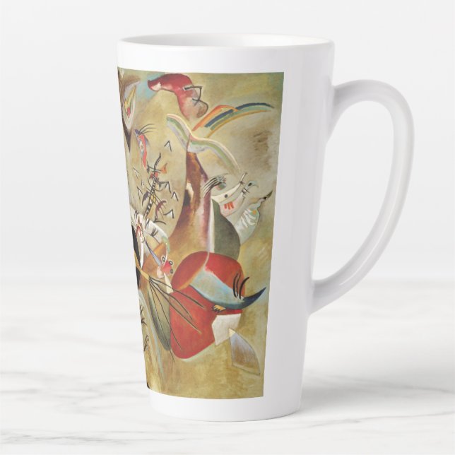 Caneca De Café Latte Pintura de composição de Abstrato de Kandinsky (Direita)