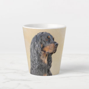 Caneca De Café Latte Pintura de Gordon Setter - Arte de Cachorro Origin