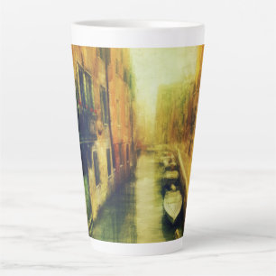 Caneca De Café Latte Pintura do Canal de Veneza