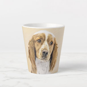 Caneca De Café Latte Pintura do Welsh Springer Spaniel - Arte Original