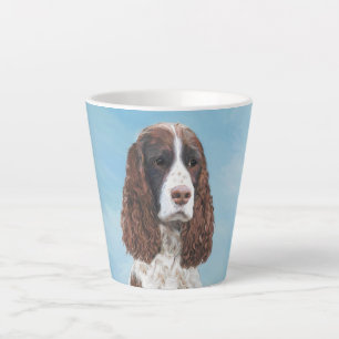 Caneca De Café Latte Pintura em inglês Springer Spaniel original