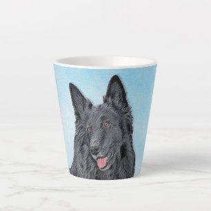Caneca De Café Latte Pintura em Sheepdog Belga - Arte em Cachorro Origi