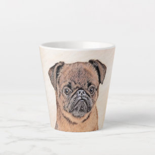 Caneca De Café Latte Pintura Suave em Bruxelas Griffon Pintura Original