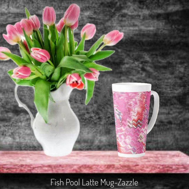 Caneca De Café Latte Piscina de peixe (Criador carregado)