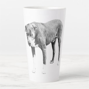 Caneca De Café Latte Pit Bull Winter Morning Mug