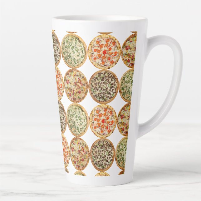 Caneca De Café Latte Pizza deleta Latte Mug (Direita)
